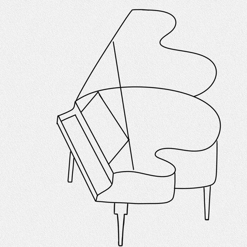 How to draw a simple piano