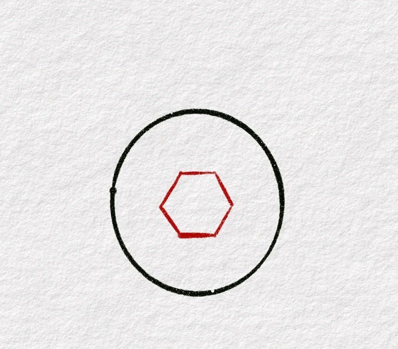 How to draw a simple soccer ball 2