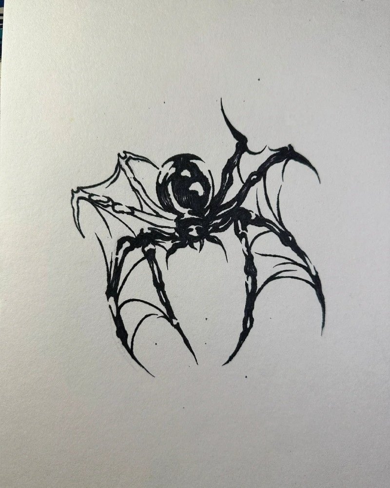 How to draw a simple Spider 7