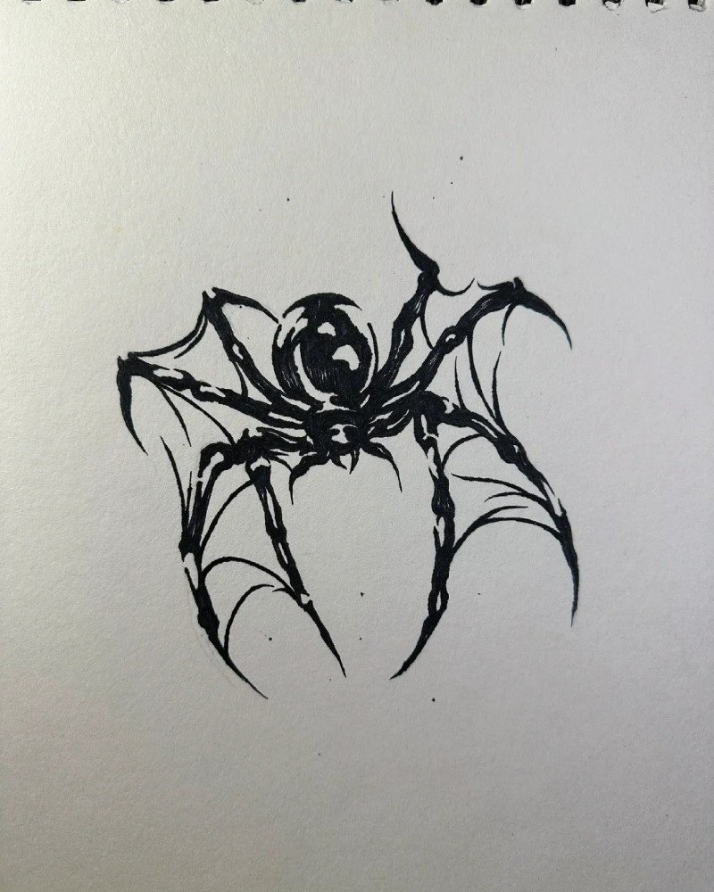 How to draw a simple Spider 8