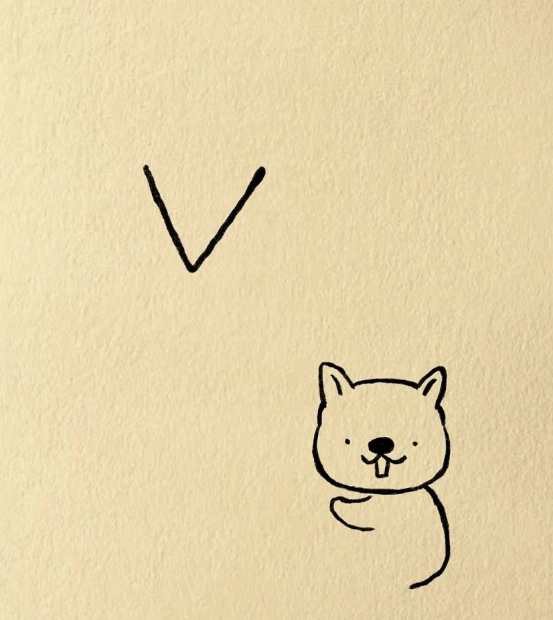 How to draw a simple squirrel 4