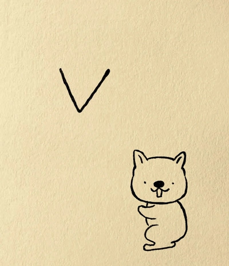 How to draw a simple squirrel 5