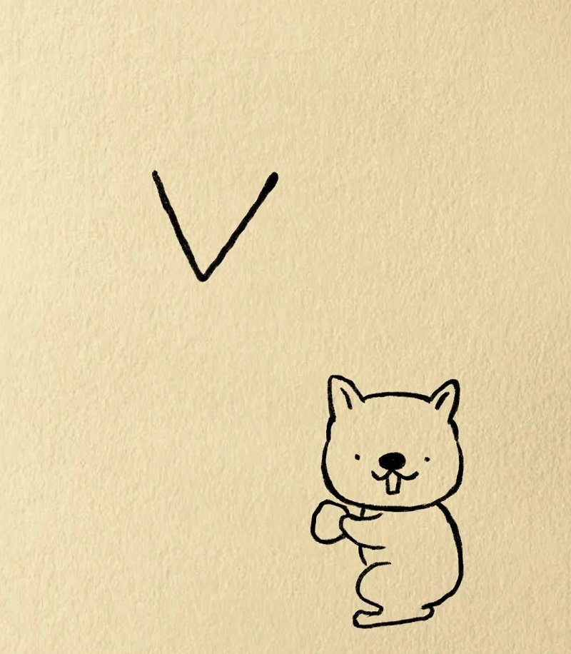 How to draw a simple squirrel 6