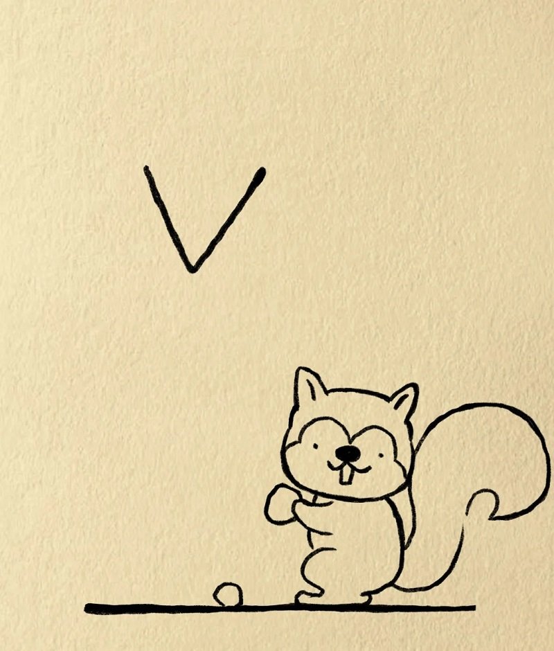 How to draw a simple squirrel 7