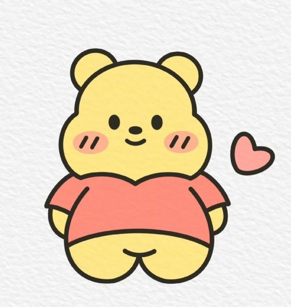 How to draw a simple teddy bear