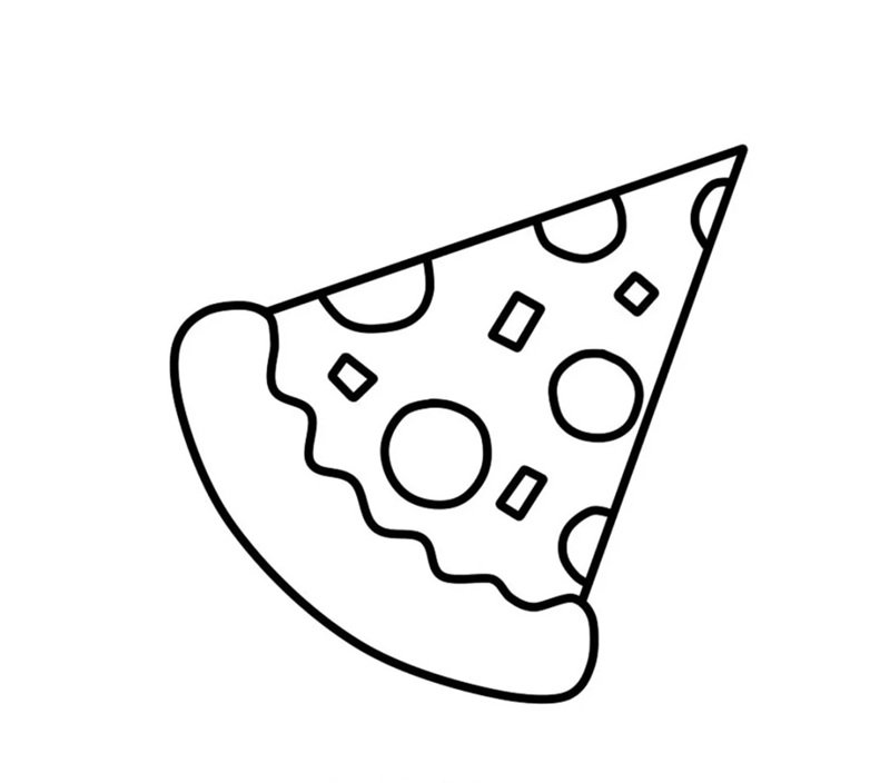 How to draw a slice of pizza 4