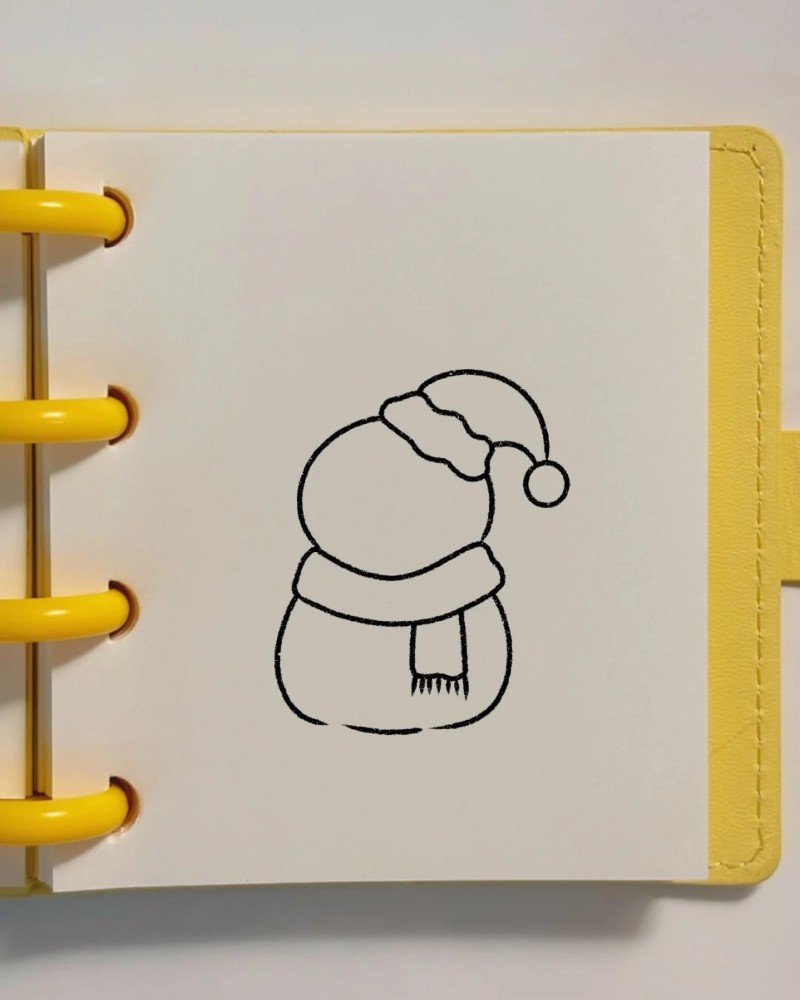 How to draw a snowman for kids 5