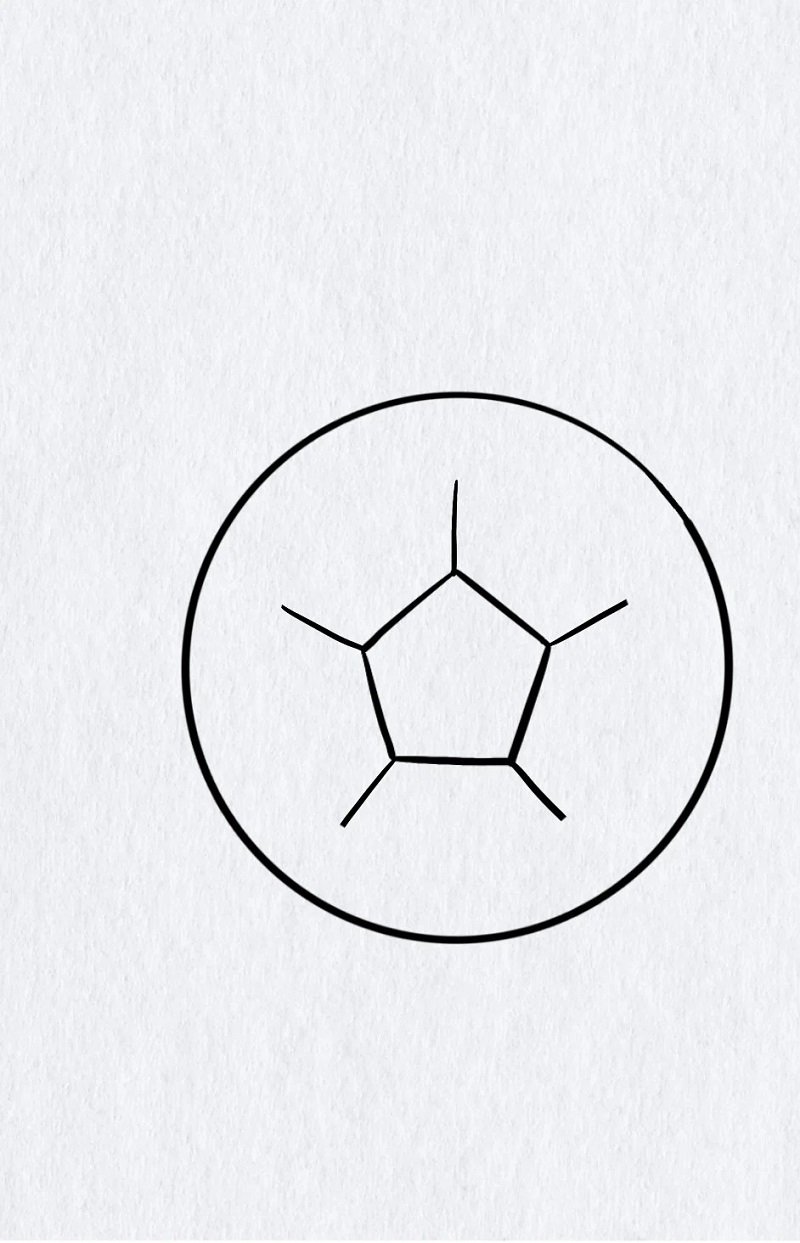 How to draw a soccer ball easy 3