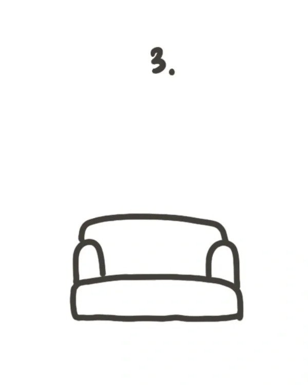 How to draw a sofa 3