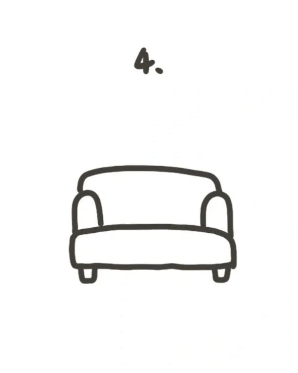 How to draw a sofa 4