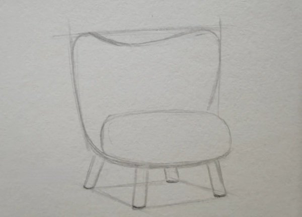 How to draw a sofa easy 3