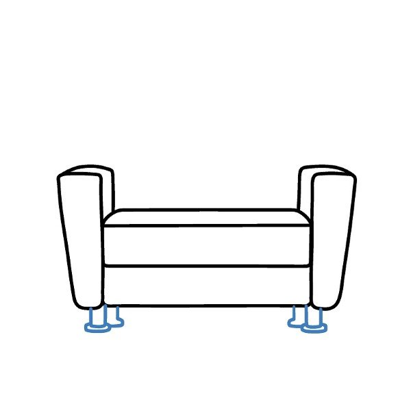 How to draw a sofa for kids 5