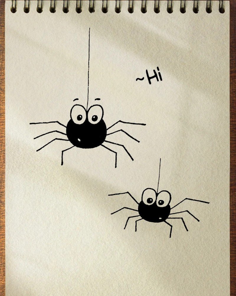 How to draw a Spider easy