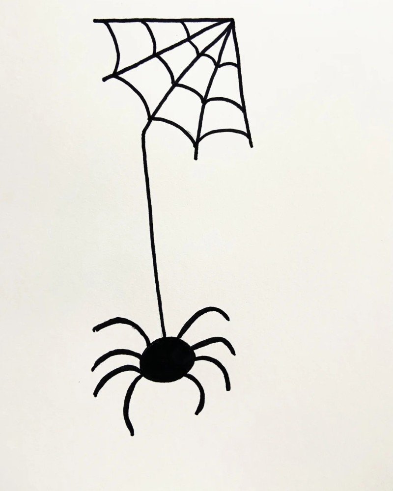 How to draw a Spider web