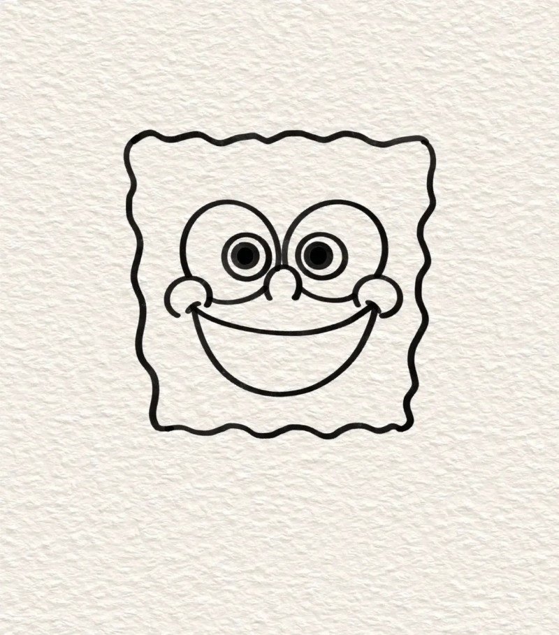 How to draw a Spongebob 4