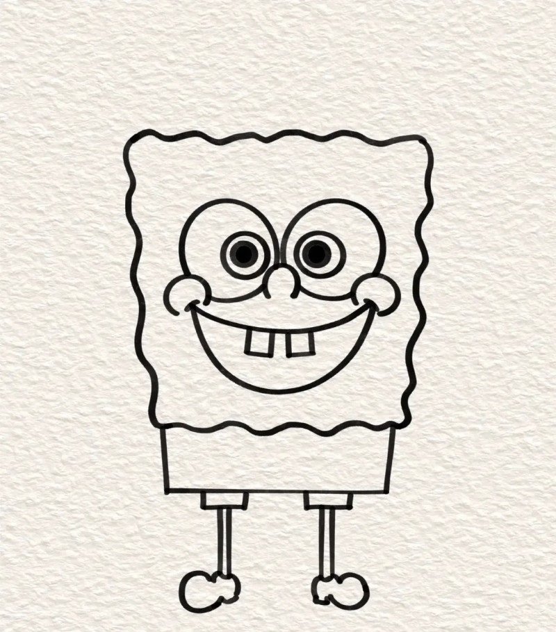 How to draw a Spongebob 6