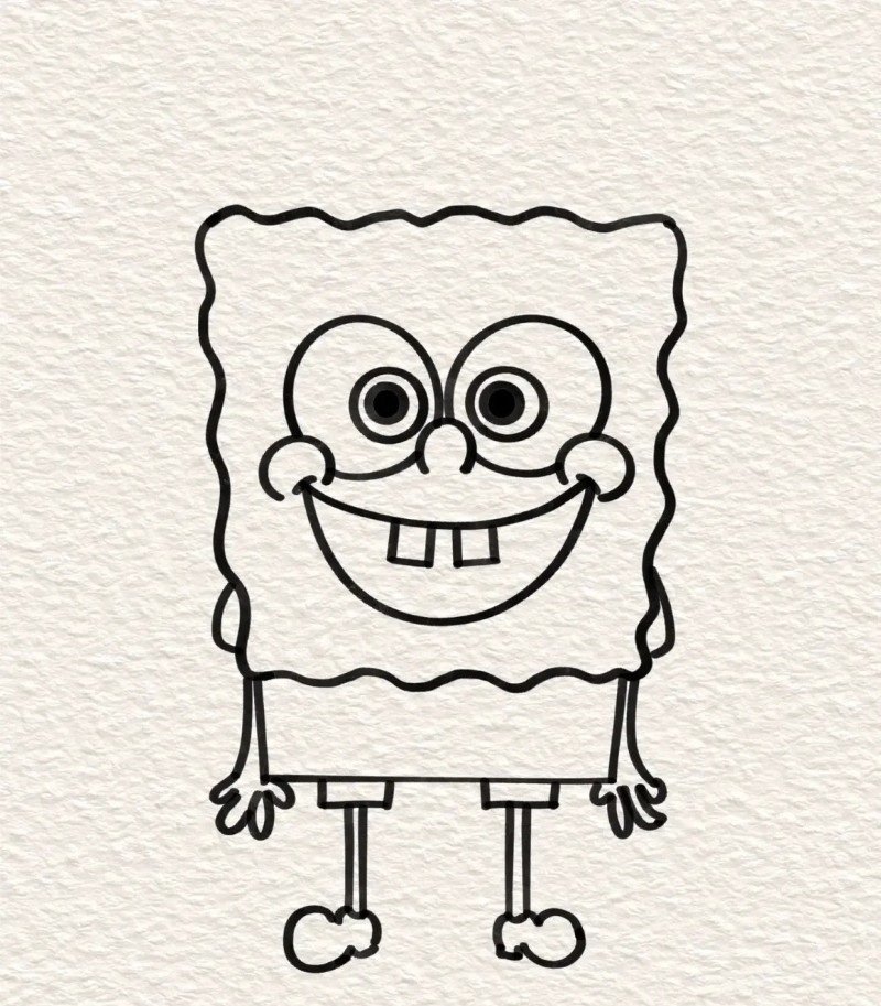 How to draw a Spongebob 7