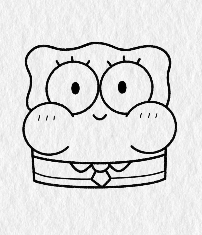 How to draw a Spongebob cute 3