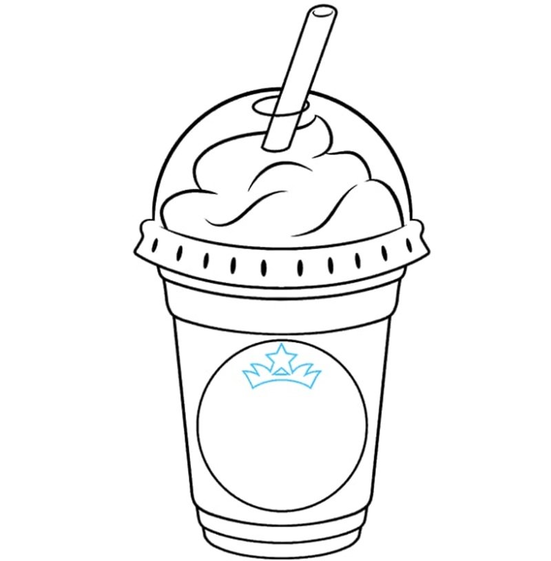 How to draw a starbucks coffee cup 6