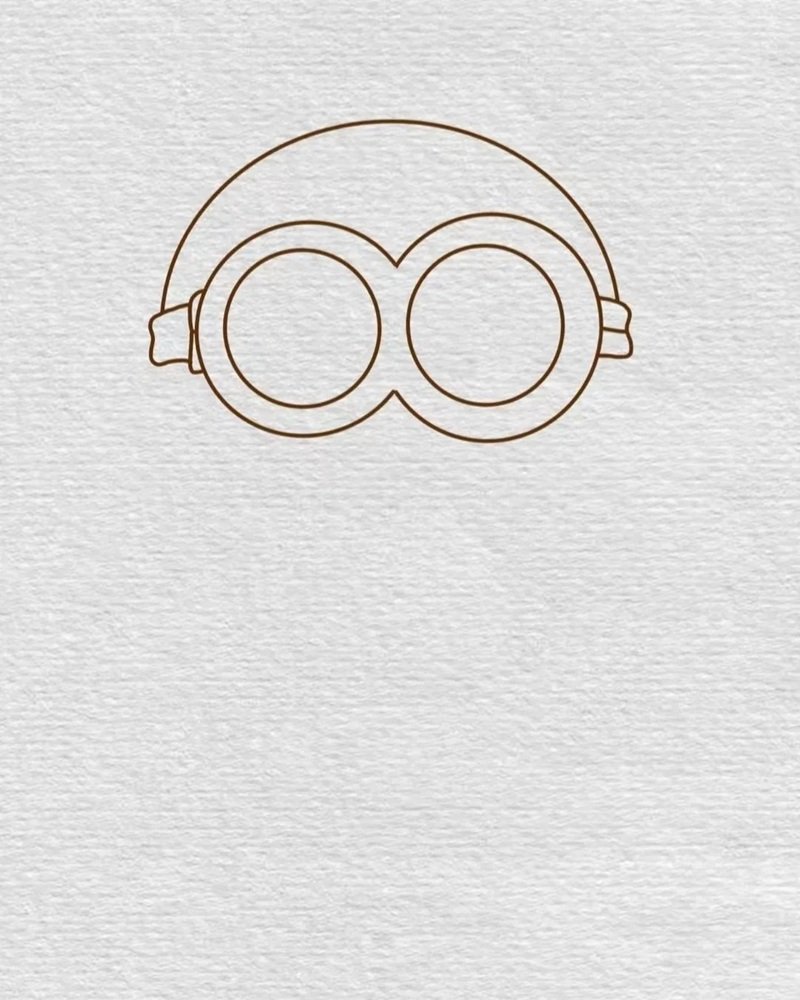 How to draw a step by step minion 1