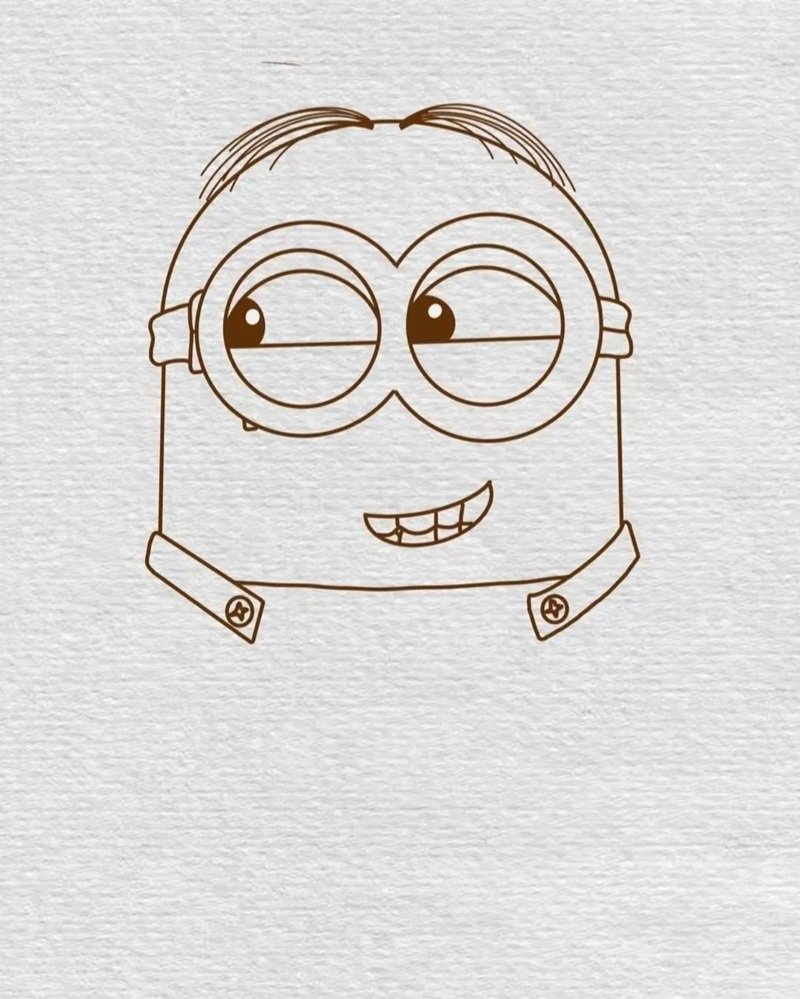 How to draw a step by step minion 3