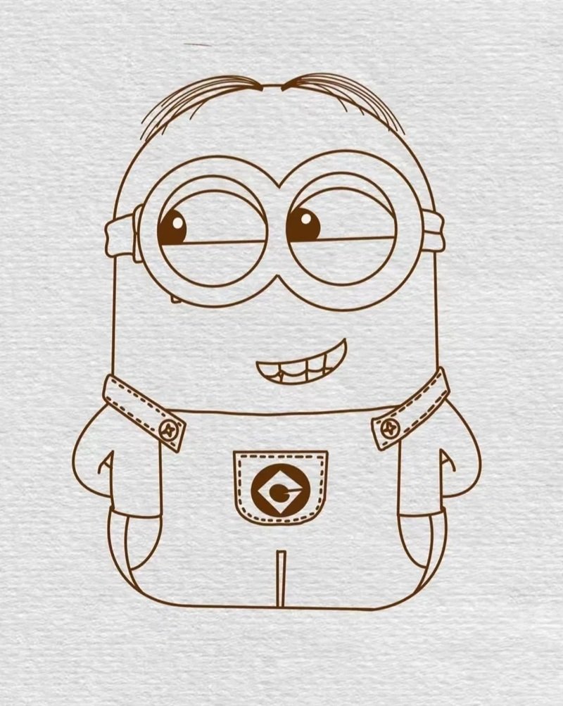 How to draw a step by step minion 5