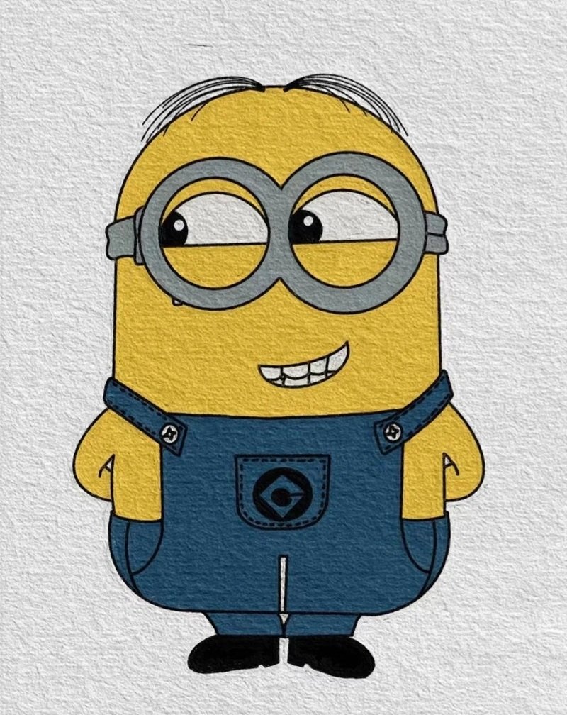 How to draw a step by step minion