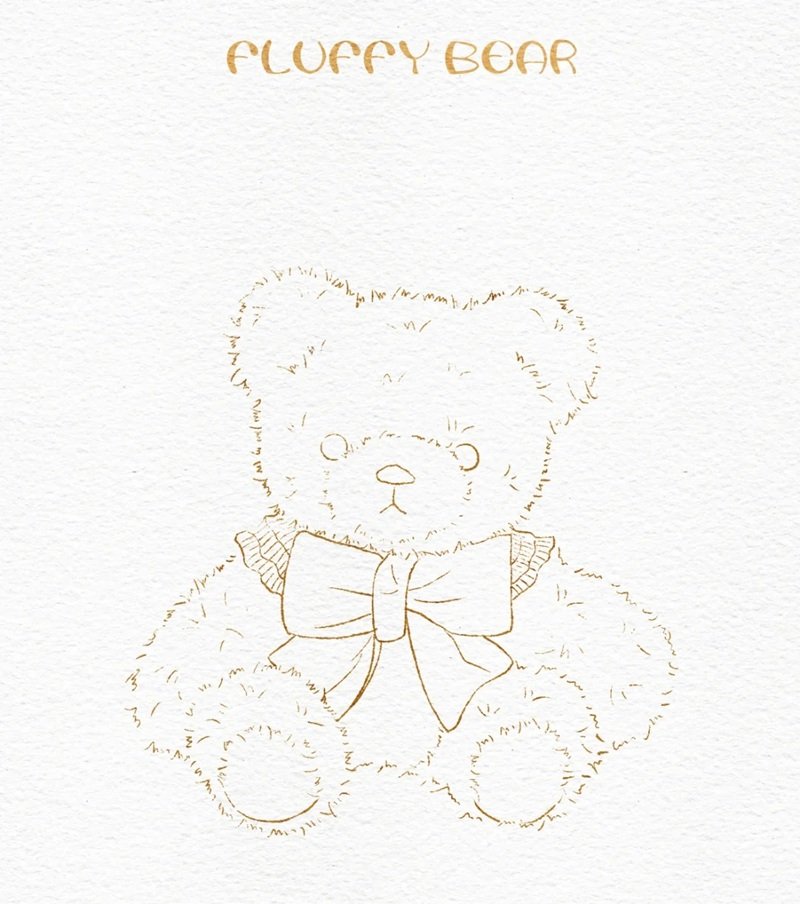 How to draw a stuffed bear 1