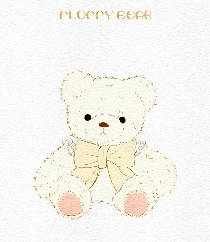 How to draw a stuffed bear 2