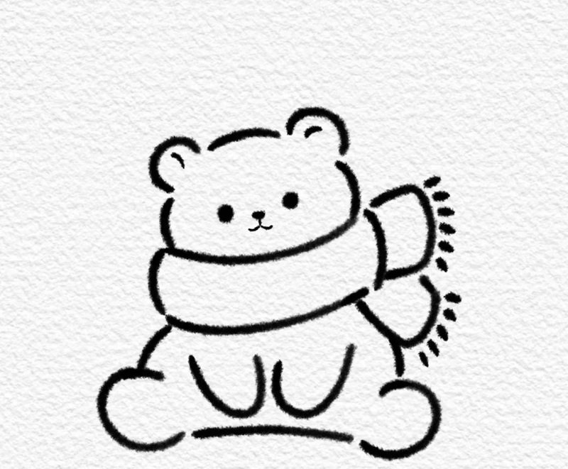 How to draw a stuffed bear beautiful 9