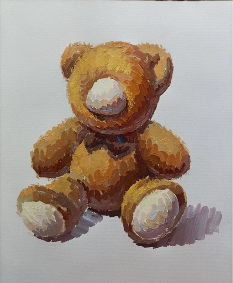 How to draw a stuffed bear easy 4