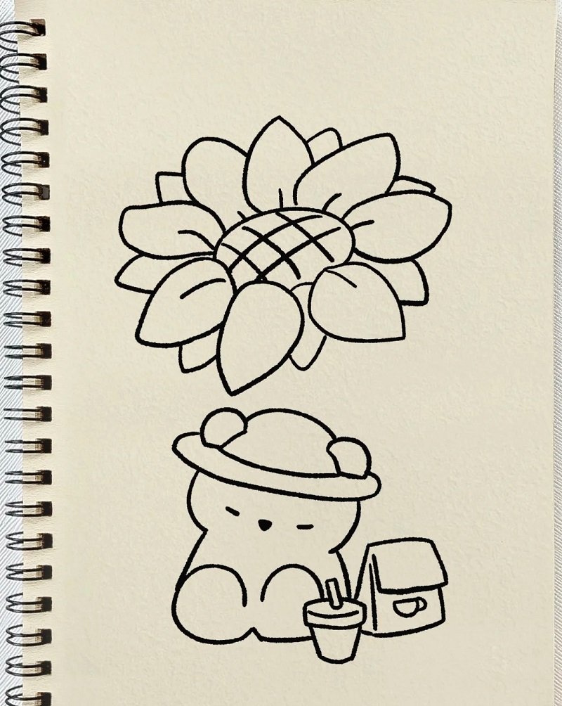 How to draw a sunflower step by step 6 