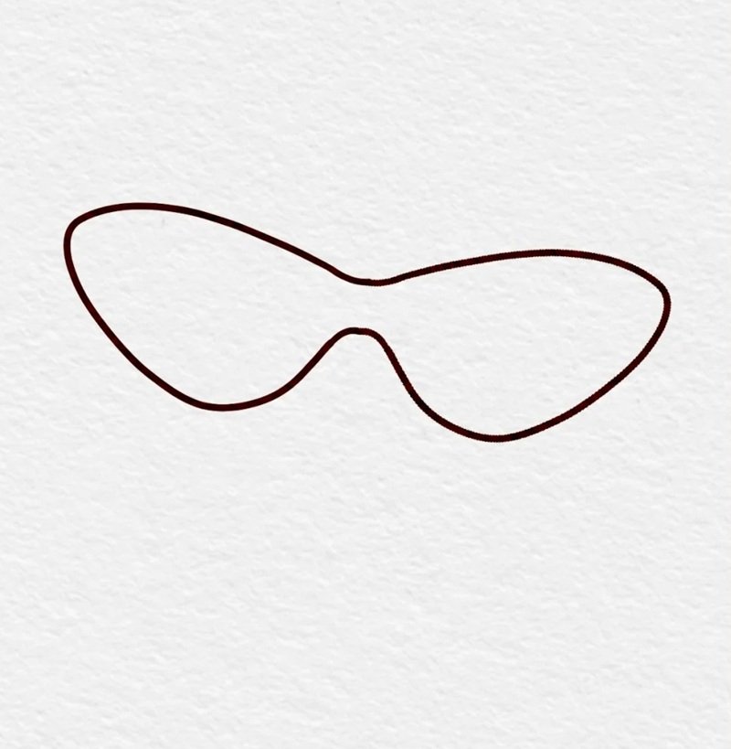 How to draw sunglasses 1