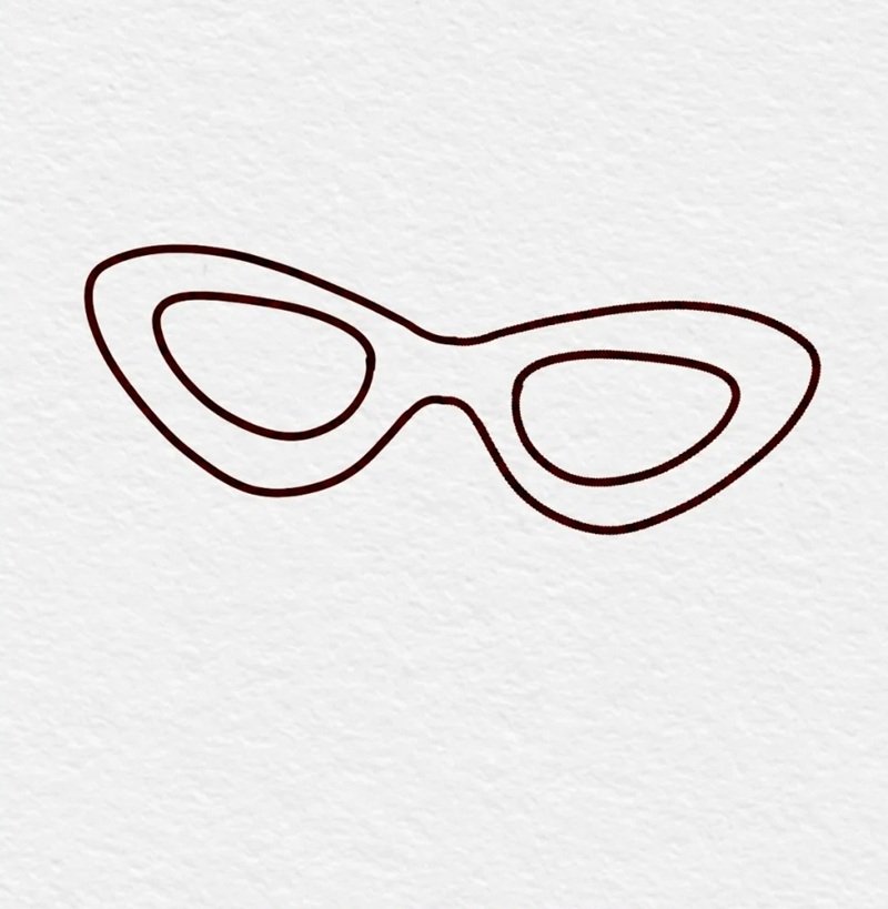 How to draw sunglasses 2