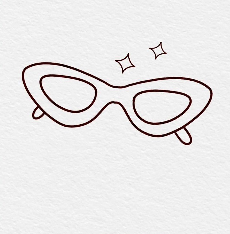 How to draw sunglasses 3