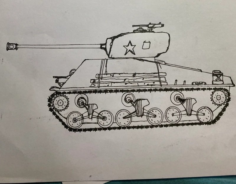 How to draw a tank easy
