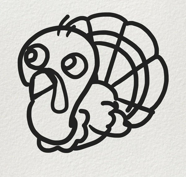 How to draw a Turkey easy 6