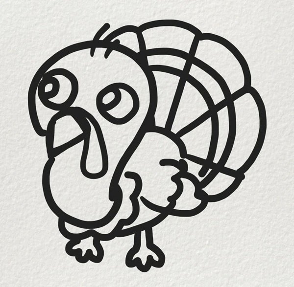 How to draw a Turkey easy 7