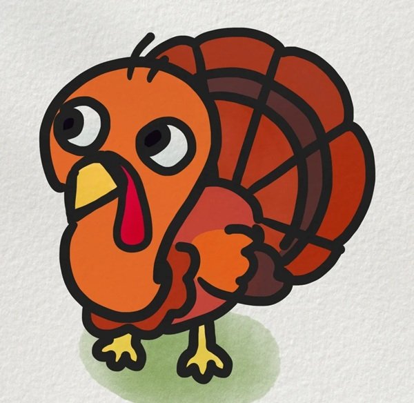 How to draw a Turkey easy