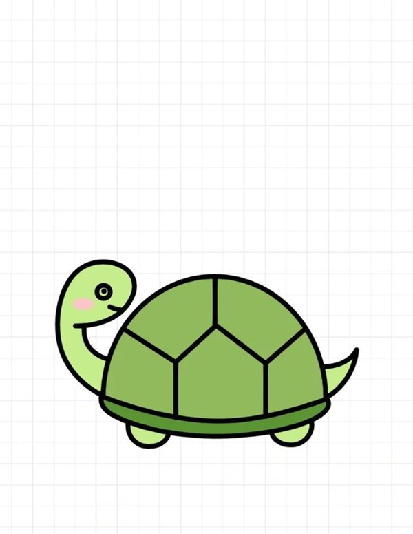 How to draw a turtle simple