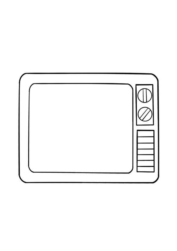 How to draw a tv easy 4