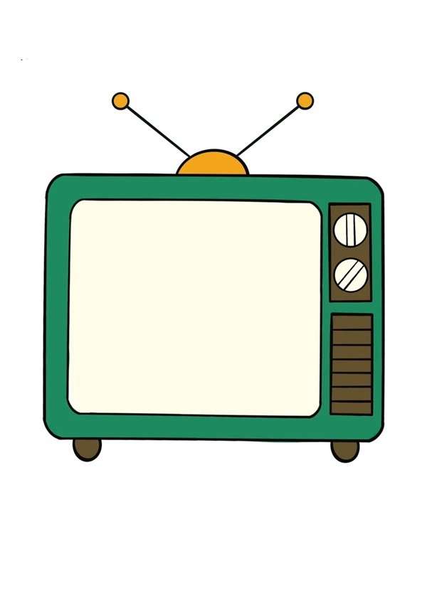 How to draw a tv easy