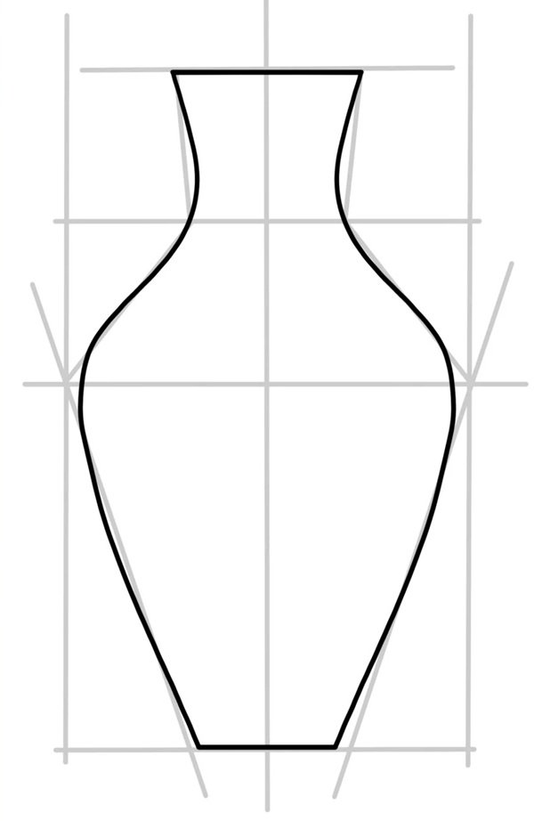 How to draw a vase 1