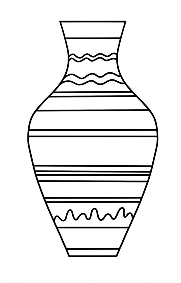 How to draw a vase 4
