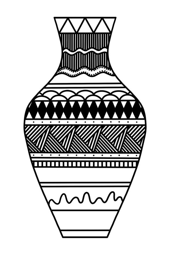 How to draw a vase 6