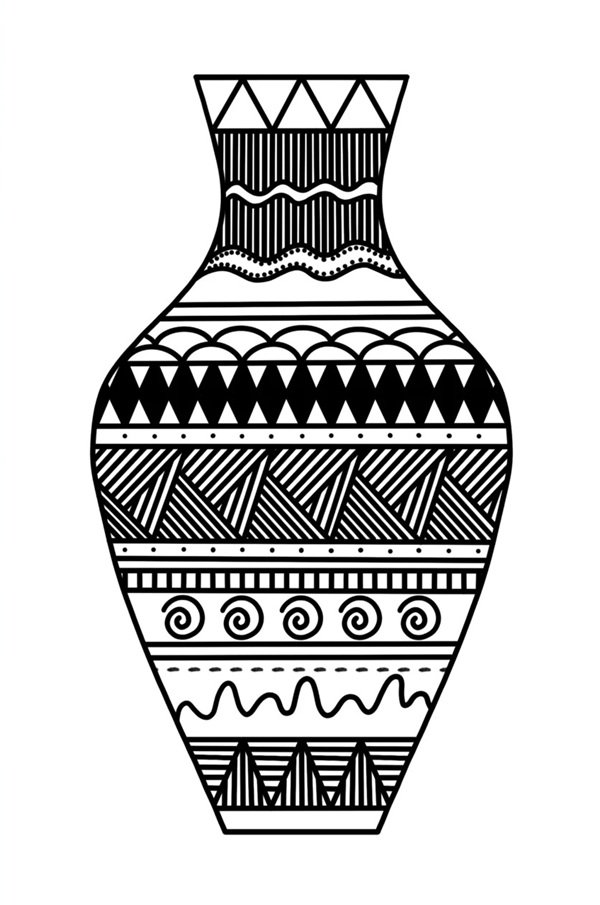 How to draw a vase 5