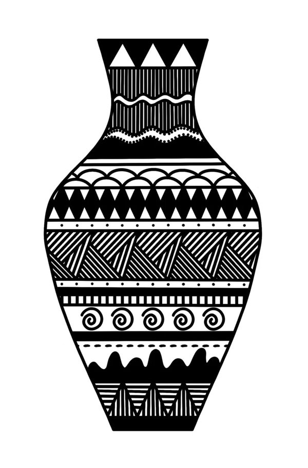 How to draw a vase 7