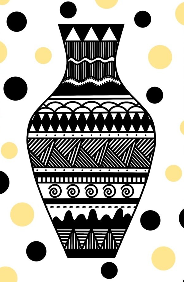 How to draw a vase 8