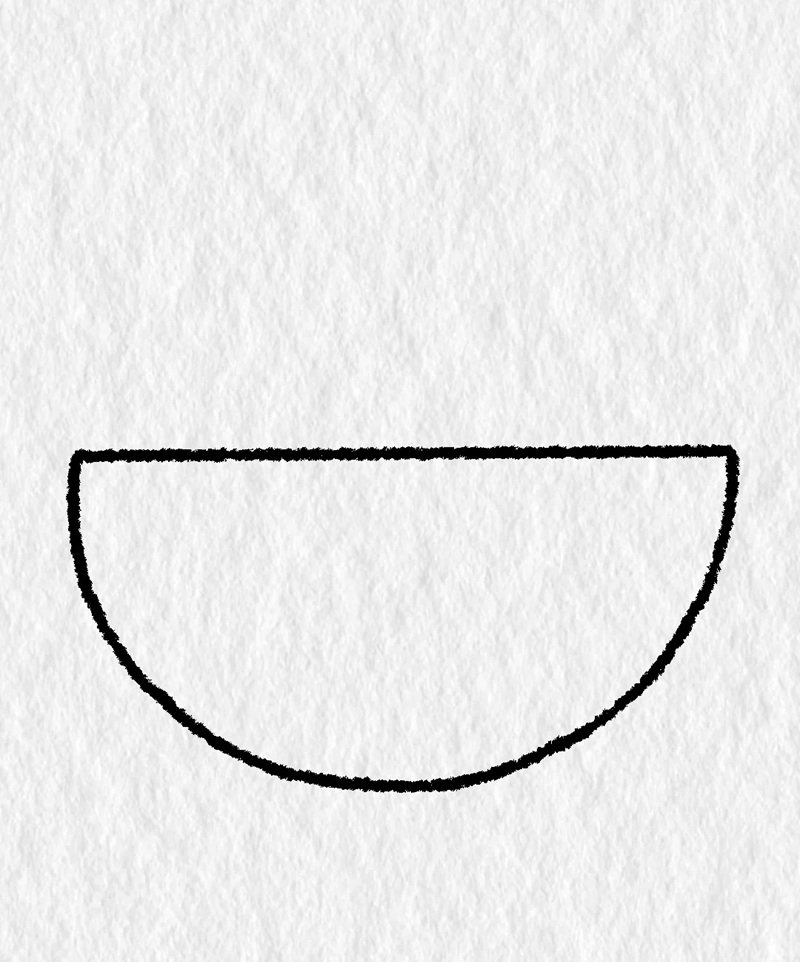 How to draw a watermelon 1
