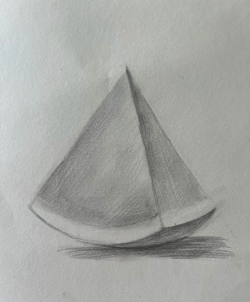 How to draw a watermelon slice 2